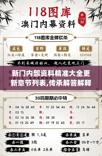 新门内部资料精准大全更新章节列表|精选最佳解读方法与实践案例_先锋版IP.0.957